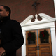 Newtown, Conn., locals outside a church (Spencer Platt/Getty Images)